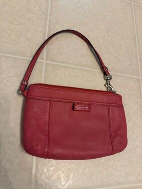 Vintage Coach Pink Leather Wristlet -Flawed